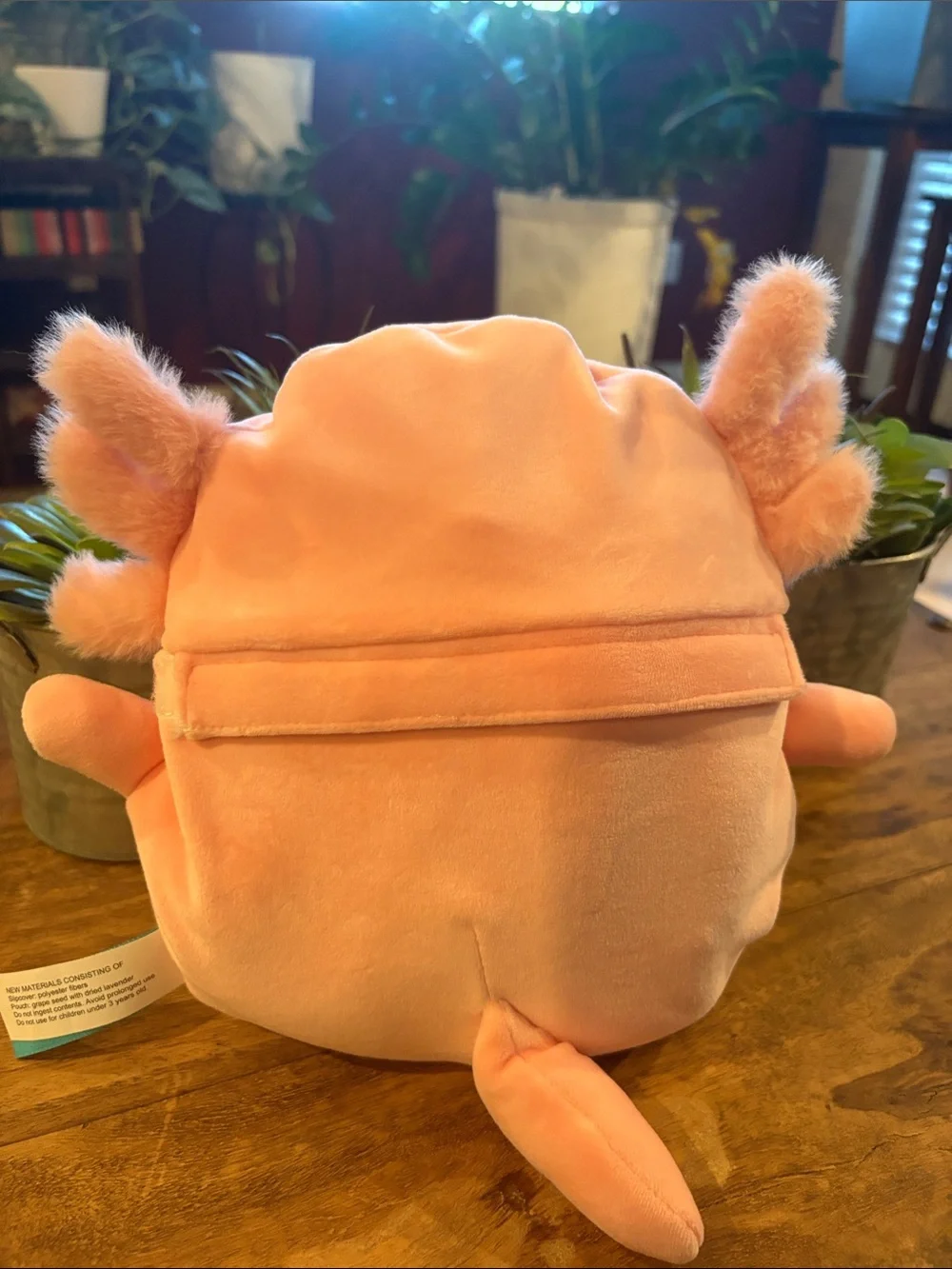 Archie the Pink Axolotl Plush heating pad Squishmallow